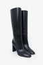 Gianvito Rossi Black Leather 'Laura 85' Knee High Boots Size 40.5