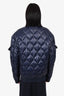 Dion Lee Navy Nylon Quilted Bomber Puffer Jacket Size S Mens