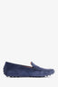 Hermès Blue Suede Driving Loafers Size 36