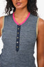 Pre-Loved Chanel™ 2012 Grey/Multicolour Trim Detailed Vest Size 40