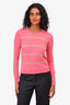 Red Valentino Pink Wool Lace Detailed Sweater Size S