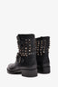 Valentino Noir Black Rockstud Ankle Boots Size 39