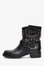 Valentino Noir Black Rockstud Ankle Boots Size 39