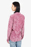 Dries Van Noten Pink Velvet Button Up Shirt Size 46