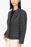 Escada Grey Alpaca Single Breasted Blazer Size 44