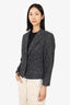 Escada Grey Alpaca Single Breasted Blazer Size 44