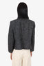 Escada Grey Alpaca Single Breasted Blazer Size 44