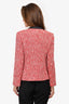 Maje Red/White Tweed 4 Pocket Blazer Size 38