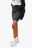 Tom Ford Black Silk Logo Mini Skirt Size XS