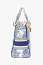 Christian Dior 2022 Blue/White Toile de Jouy 'Lady D-Lite' Top Handle with Strap