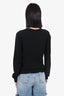 McQ by Alexander McQueen Black/Red Plaid Front Alpaca Crewneck Sweater Size L