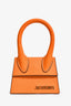 Jacquemus Orange Leather Le Chiquito Mini Top Handle with Strap