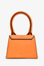 Jacquemus Orange Leather Le Chiquito Mini Top Handle with Strap