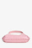 By Far Pink Croc Embossed Leather Mini Amber Bag