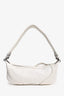 By Far White Grained Leather Amira Shoulder Bag