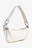 By Far White Grained Leather Amira Shoulder Bag