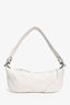 By Far White Grained Leather Amira Shoulder Bag