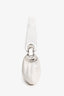 By Far White Grained Leather Amira Shoulder Bag