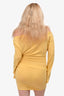 Reformation Yellow Cold Shoulder Long Sleeve Mini Dress Size S