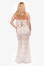 Tularosa White Crochet Halter Top + Maxi Skirt Set Size M