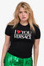 Versace Black 'I Love You' T-Shirt Size 40