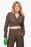 Pfeiffer Brown Tied Top + Trousers Set Size M