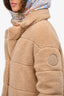 Moncler Brown Nylon/Faux Fur Bagaud Reversible Jacket Size 0