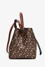 Burberry Brown Monogram Canvas Bucket Bag