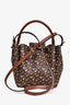 Burberry Brown Monogram Canvas Bucket Bag