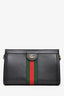 Gucci Black Leather Web Ophidia Chain Bag