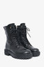 Salvatore Ferragamo Black Leather Combat Boots Size 5