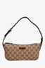 Gucci Brown Leather/Canvas GG Supreme Should Bag