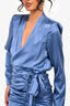 Veronica Beard Blue Satin Tie Detail Mini Dress Size 4