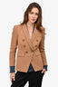 Veronica Beard Camel Double Breasted Blazer Size 2