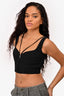 Stella McCartney Black Zip Bustier Crop Top Size 40