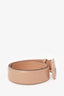 Gucci Neutral Leather GG Marmont Monochrome Wide Belt Size 80.32