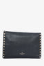 Valentino Black Grained Leather Rockstud Crossbody