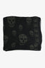 Alexander McQueen Black/Green Silk Skull Scarf