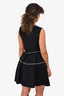 Sandro Black/White Pearl Detail Tiered Dress Size 1