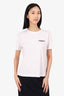 Brunello Cucinelli White Crystal Detail T-Shirt Size S