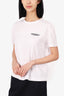 Brunello Cucinelli White Crystal Detail T-Shirt Size S