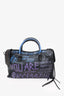 Balenciaga Balck Leather City Address Graffiti Classic Studs Bag