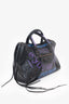 Balenciaga Balck Leather City Address Graffiti Classic Studs Bag