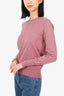 Isabel Marant Etoile Pink Cotton/Wool Crew Neck Sweater Size 40