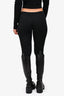 Prada Black Wool Ribbed Knit Flare legged Pants Size 38 (As Is)