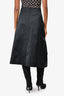 Jil Sander Black Satin A-Line Skirt Size 34