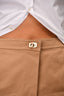 Givenchy Khaki Cotton Gold Buckle Detail Shorts Size 36