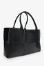 Bottega Veneta 2021 Black Intrecciato Leather Medium Arco Tote with Pouch