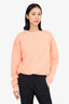 T By Alexander Wang Peach Crew Neck Sweater Size XS