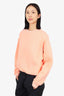 T By Alexander Wang Peach Crew Neck Sweater Size XS